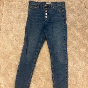 Topshop Petite Medium Wash Jeans, size 30